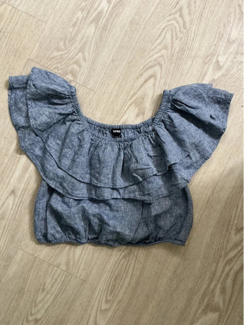 Express Off The Shoulder Cropped Blouse #492